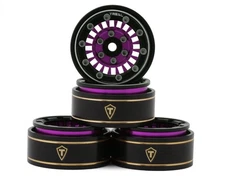 Treal Hobby Type C 1.0" Aluminum Beadlock Crawler Wheels (Purple) (4) (27.3g)