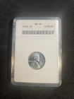 1943 Lincoln Wheat Cent Steel Penny ANACS MS65 -Soapbox