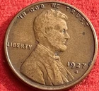 1927 S Lincoln Wheat Cent Penny F/VF Better Date San Francisco Mint JC1255
