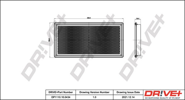 Dr!ve+ DP1110.10.0434 Air Filter for DODGE,JEEP