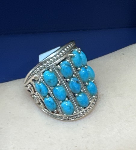 Stunning NEW Sterling Silver Turquoise Ring🩵Size 11🩵11.1 - Picture 5 of 6