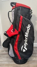 TAYLORMADE GOLF STAND BAG 5-WAY DIVIDER 11" WIDE RED LIGHTWEIGHT 5 POCKETS READ!