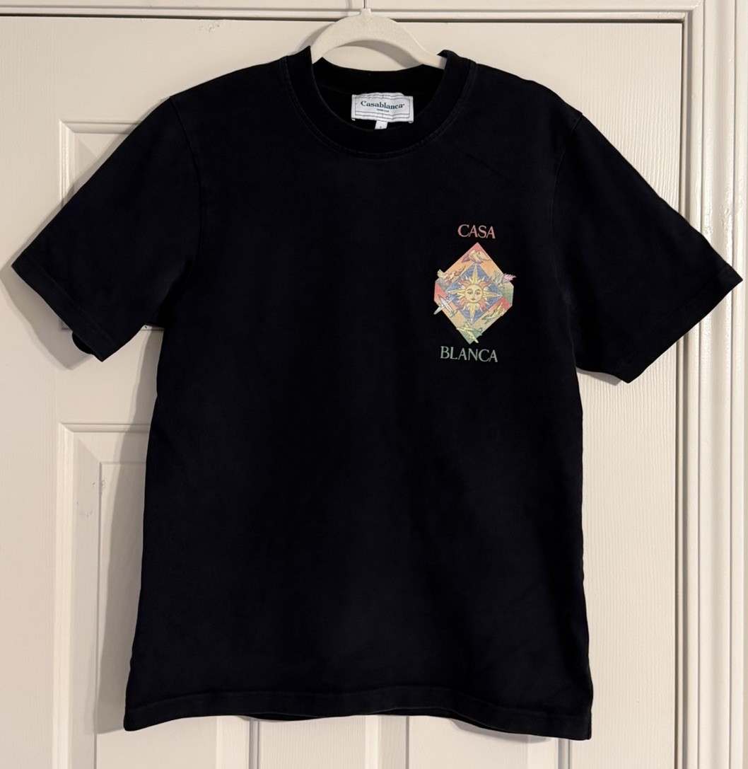 CASABLANCA Casablanca Black Embroidered Logo T-Shirt SIZE S image 2