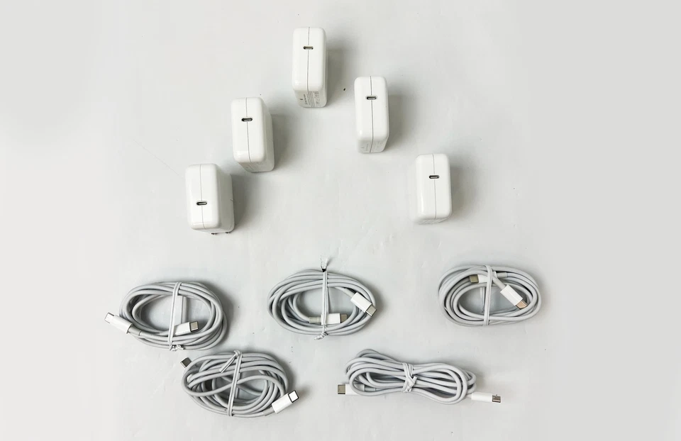 Lote de 5 Adaptador de Corriente USB-C Original Apple 30W con Cable USB-C para Macbook iPad Foto 2 de 4