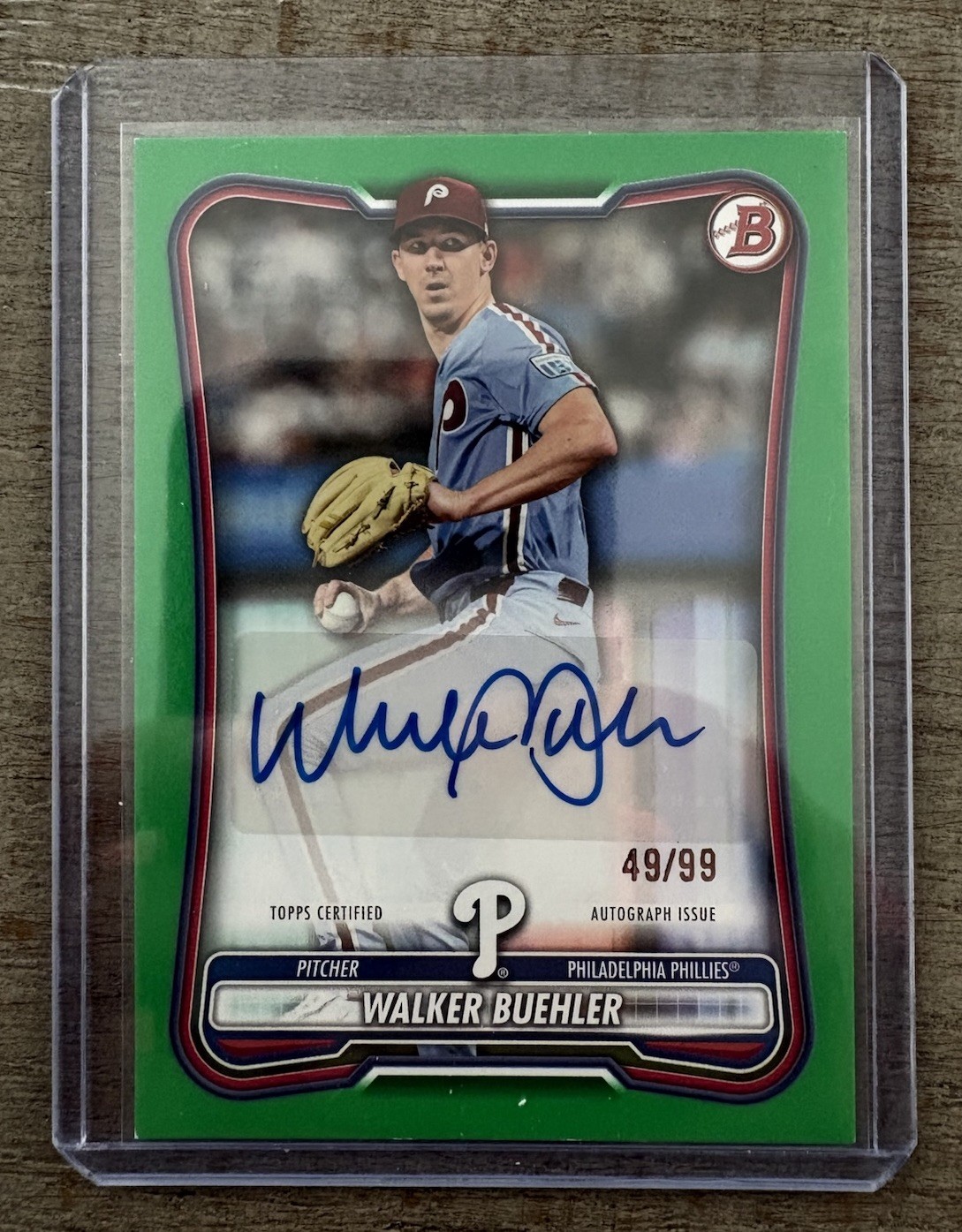 2026 Bowman Walker Buehler San Diego Padres Green Parallel Auto /99