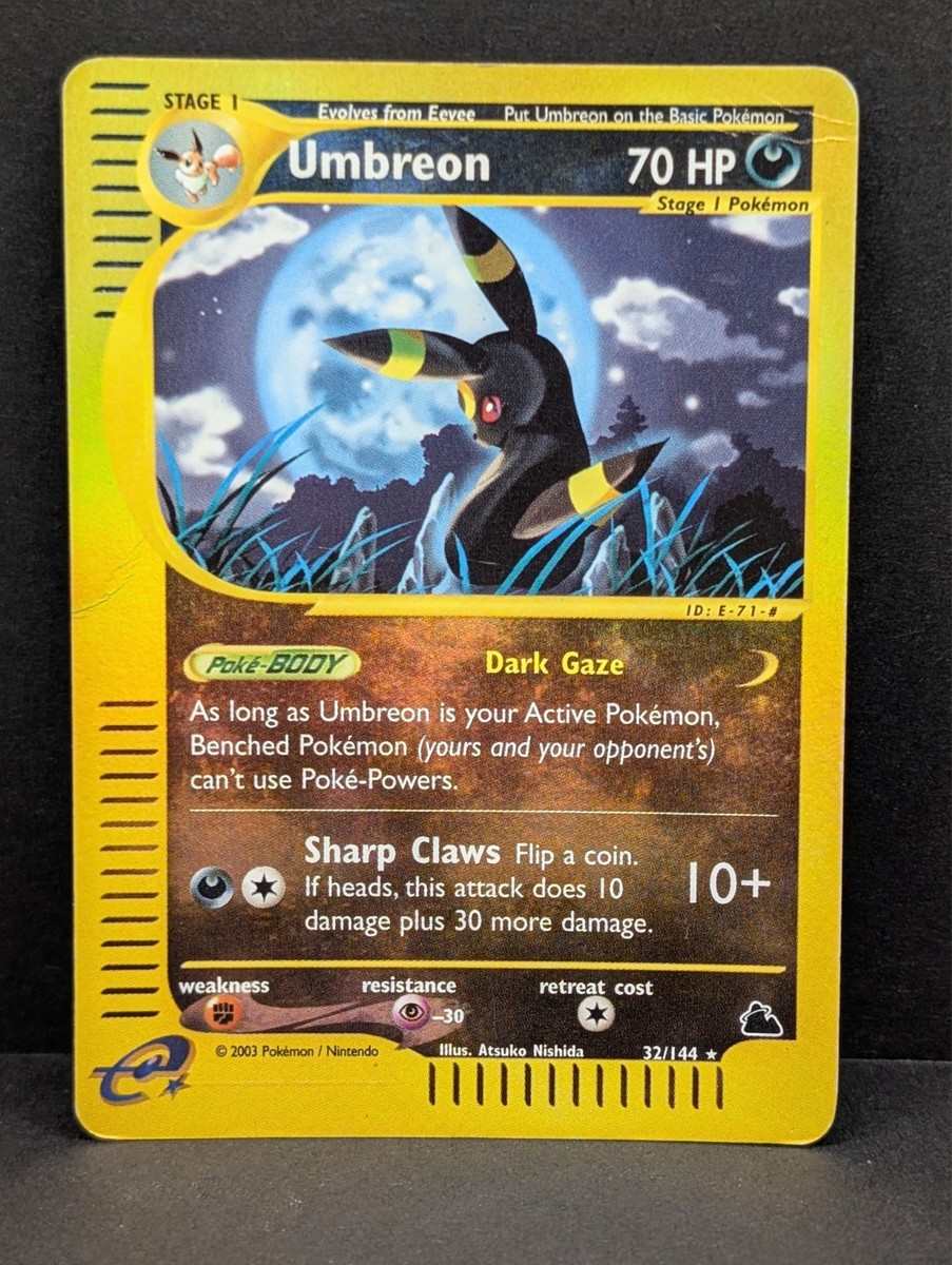 Umbreon Skyridge 32/144 Reverse Holo Rare WOTC E Series Pokemon TCG  Nintendo MP
