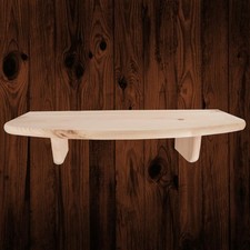 Natural Pine Wooden Floating Shelf Shelves / 5 Sizes / Wall Mounted Storage Rack