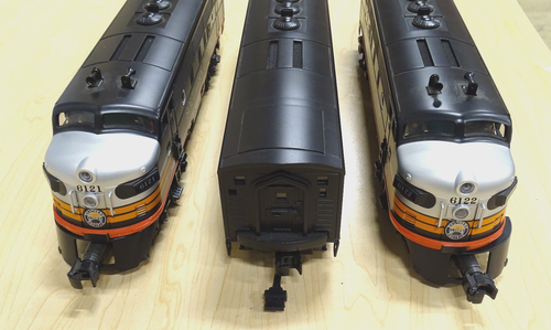 SOUTHERN PACIFIC F-3 ABA DIESEL ENGINE SET RAILKING MTH 30-2994-1 / FEDEX FS - Picture 13 of 23