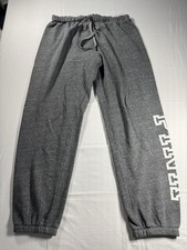 Y2K Pink Victoria Secret Heather Grey Joggers Pink Logo Womens Size Medium