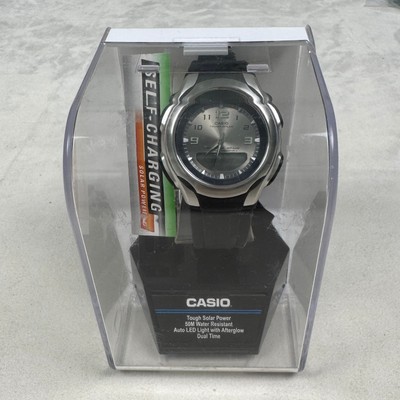 NIB VTG Casio Watch AWS90-7AVCB Analog Digital Touch Solar 50 Meter Water RARE