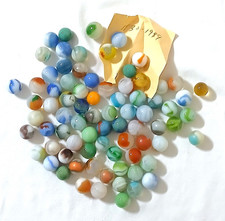 Lot of 78 Vintage Glass Marbles w Shooter Estate Collection Akro Agate Peltier