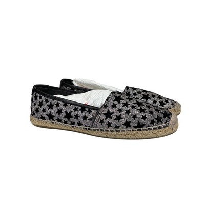 Saint Laurent Glitter Star Espadrilles Slip Ons Women's 41 US 11