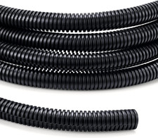 1/4 inch 10ft Wire Loom, Black Split Loom, Outdoor Cord Protector, Flexible Wire