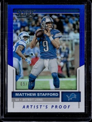 2017 Score #20 Matthew Stafford Artist's Proof #/35