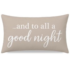 Christmas Throw Pillow Cover 12x20 Inch 20" x 12" Pack of 1 Warm Beige