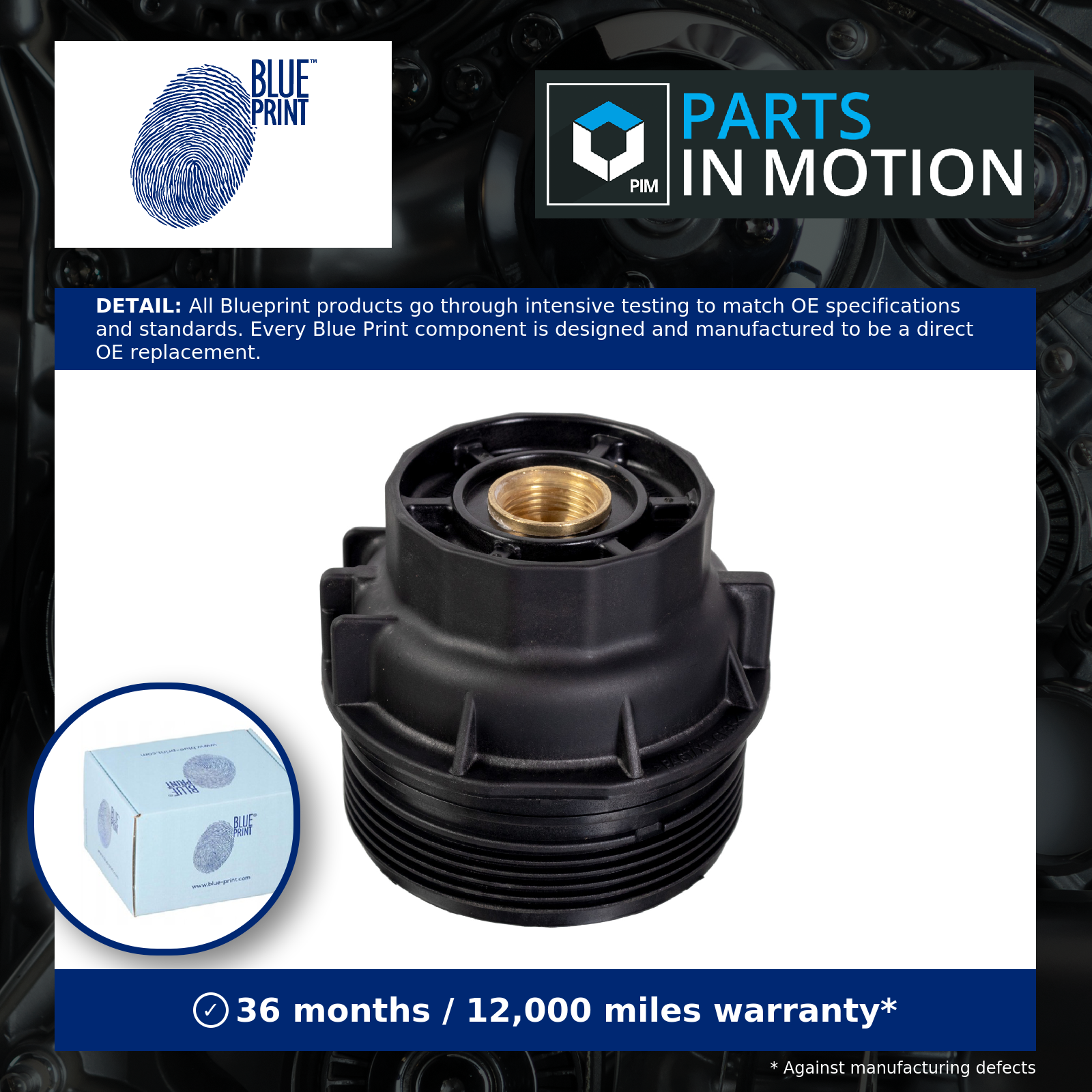 BLUE PRINT ADBP990023 Oil Filter Housing Cap Replacement Fits Lexus Toyota - Image 9