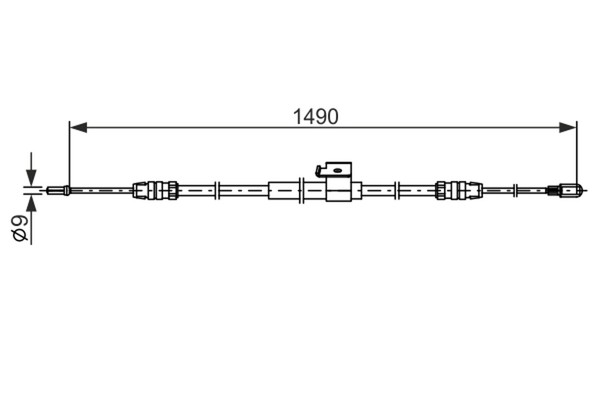 Bremsseil Seilzug Feststellbremse Bosch 1 987 482 832 FüR Ford Transit V363 FED-image