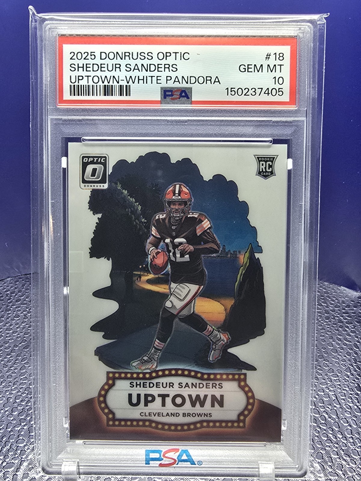 Shedeur Sanders Panini Donruss Optic Uptown #18 White Pandora
