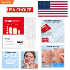 Invisible Acne Treatment Patches - 660 Count Hydrocolloid for Sensitive Skin