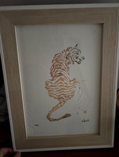 limited edition tiger print 24/80. Frame included 11 x 14.5 ins.