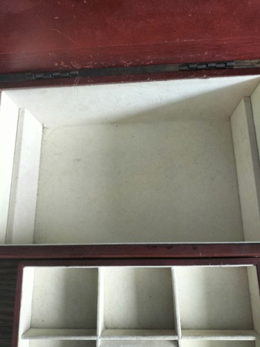 Joyero de madera estilo oriental vintage bandeja elevadora de gran tamaño de Mele - Imagen 5 de 10