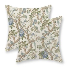 Yxuiyal Chinoiserie Pillow 20" x Pack of 2 , Chinoiserie-blue Green