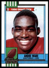 1990 Topps Andre Ware Detroit Lions #349