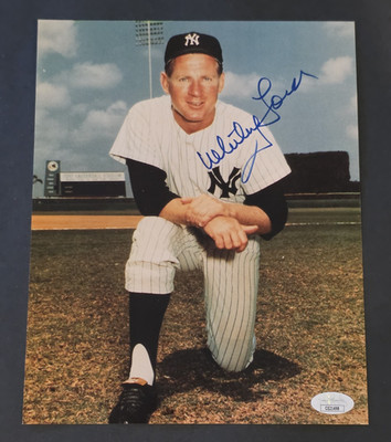 WHITEY FORD Signed 8x10 Photo-HOF-NEW YORK YANKEES-JSA Authenticated