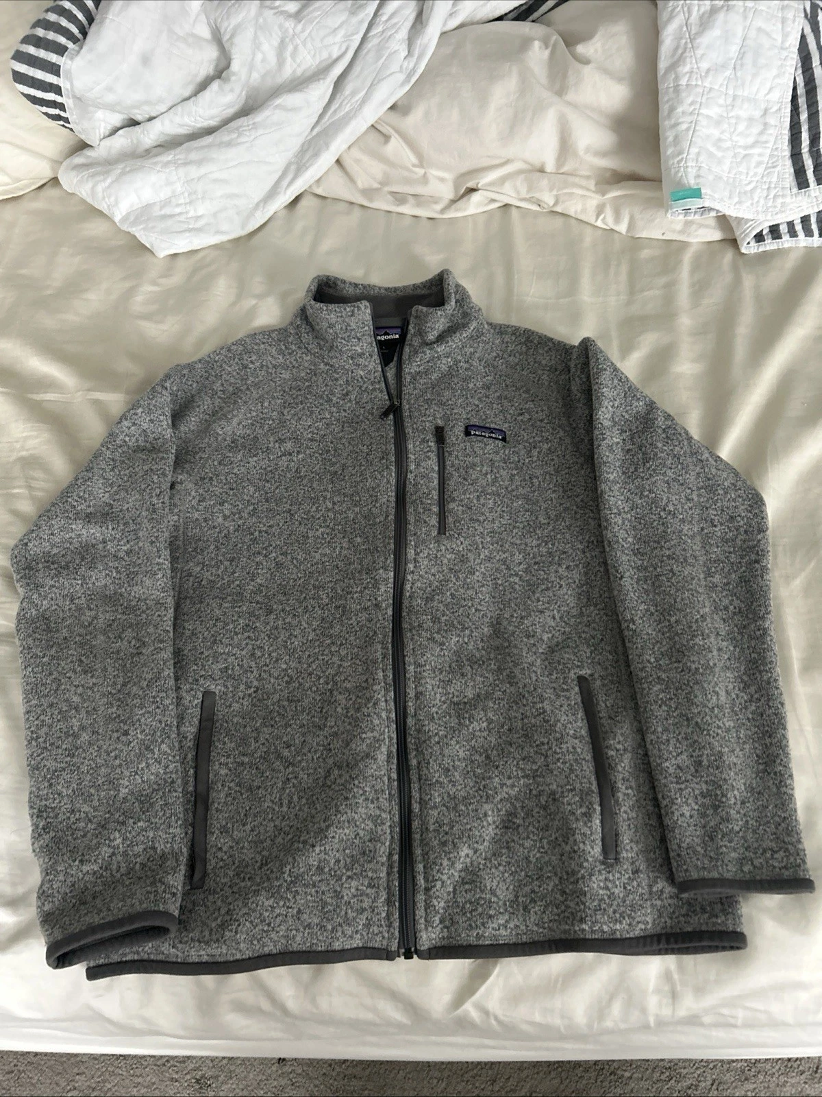 Patagonia Men's Better Sweater Fleece Jacket Full Zip Large -Stonewash (1 flaw)