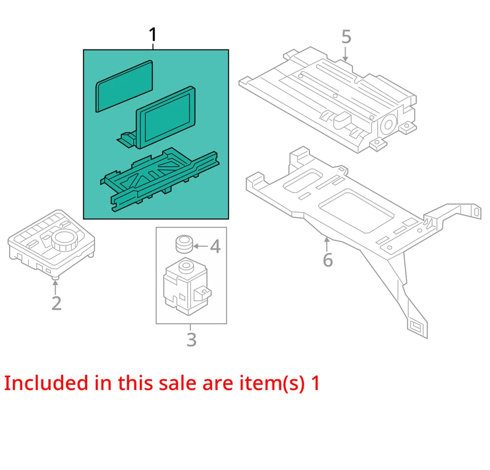 Info-GPS-TV Screen 8.25" Display Opt I8H Fits 17-19 AUDI A4 2009059 - Image 3 of 4