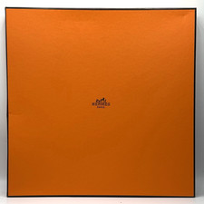 GENUINE HERMES Orange Cardboard Empty Scarf B...