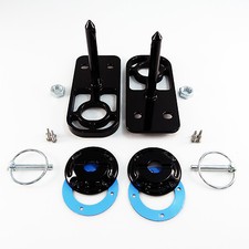 Fits Upr 05-09 Mustang Self Locating Hood Pin Kit New 4.5 Long Pin Black