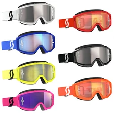 SCOTT USA MOTORCYCLE OFFROAD DIRTBIKE MX ATV PRIMAL GOGGLES WITH CHROME LENS