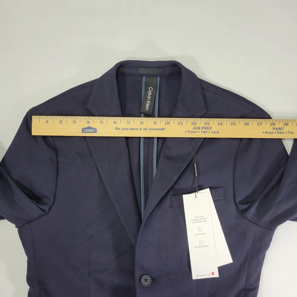 Abrigo Blazer Deportivo Para Hombre Calvin Klein Dos Botones MIEMBRO Nylong BLEND Talla 38S NUEVO Foto 2 de 4