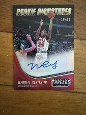 WENDELL CARTER JR. PANINI THREADS AUTO RC #10/10