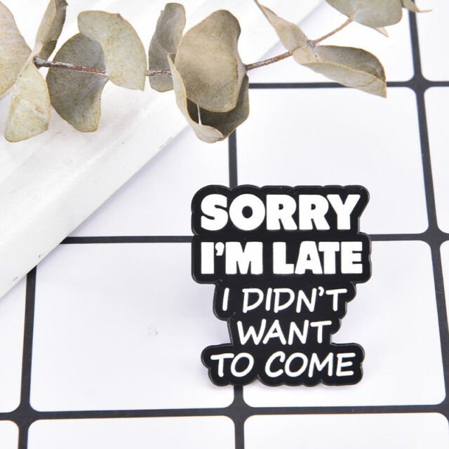 Funny Dialog Enamel Pin Custom Humor Brooches Bag Lapel Pin Simple Black Bad'CL Funny Dialog Enamel Pin Custom Humor Brooches Bag Lapel Pin Simple Black Bad'CL