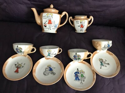 BETTY BOOP  TEA SET  C. 1930'S  JAPAN   FLEISCHER STUDIOS  MICKEY MOUSE CREAMER