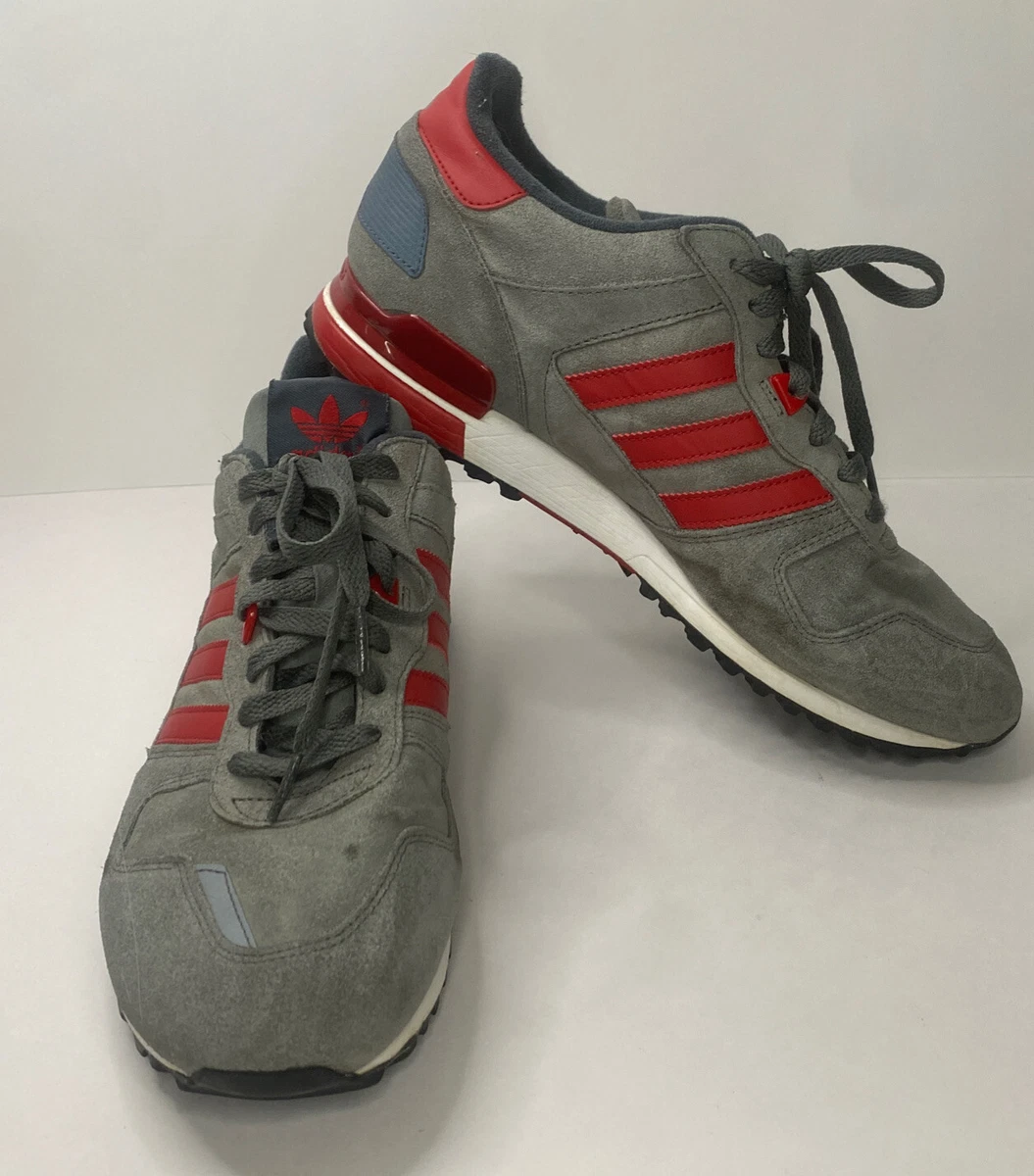 Rare Adidas Originals ZX 700 Men's Grey/red Suede Lace Up Sneaker 10.5.