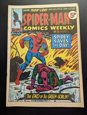 Spider-Man Comics Weekly No 34, October 6th 1973, Marvel UK