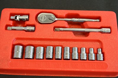 Snap-on ソケットセット Snap On 14 Pc Set Ratchet And Sockets Pakld138 1/4 Drive Sae
