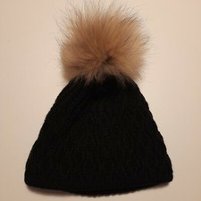 Wollmütze Echtfell Bommel Schwarz Small Walter Stöhr Made Germany Strick Neu