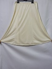 VINTAGE MEL-LIN 100 NYLON HALF SLIP A LINE LACE TRIM USA MADE SIZE 1X IVORY