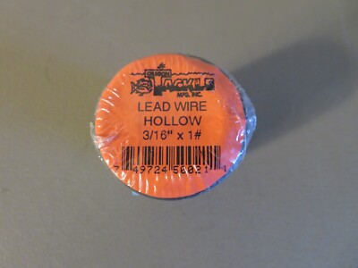 NEW Oregon Tackle Lead Wire Hollow 3/16 Inch