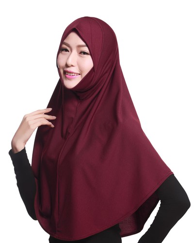 One Piece Amira Muslim Instant Hijab Scarf Pull On Ready To Wear Headscarf Shawl - Picture 37 of 125
