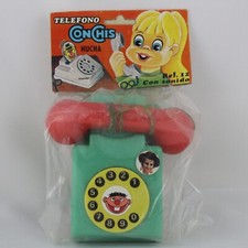 Ancien téléphone jouet tire CONCHIS Epi et Blas jouets kiosque vers 1970