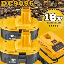 18 Volt for Dewalt 18V Battery /Charger DC9096-2 DC9098 DC9099 NEW Replacement