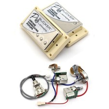 Chrome ProBucker Humbucker Pickup w/Pro Wiring Harness Set for EPI LP SG Guitar