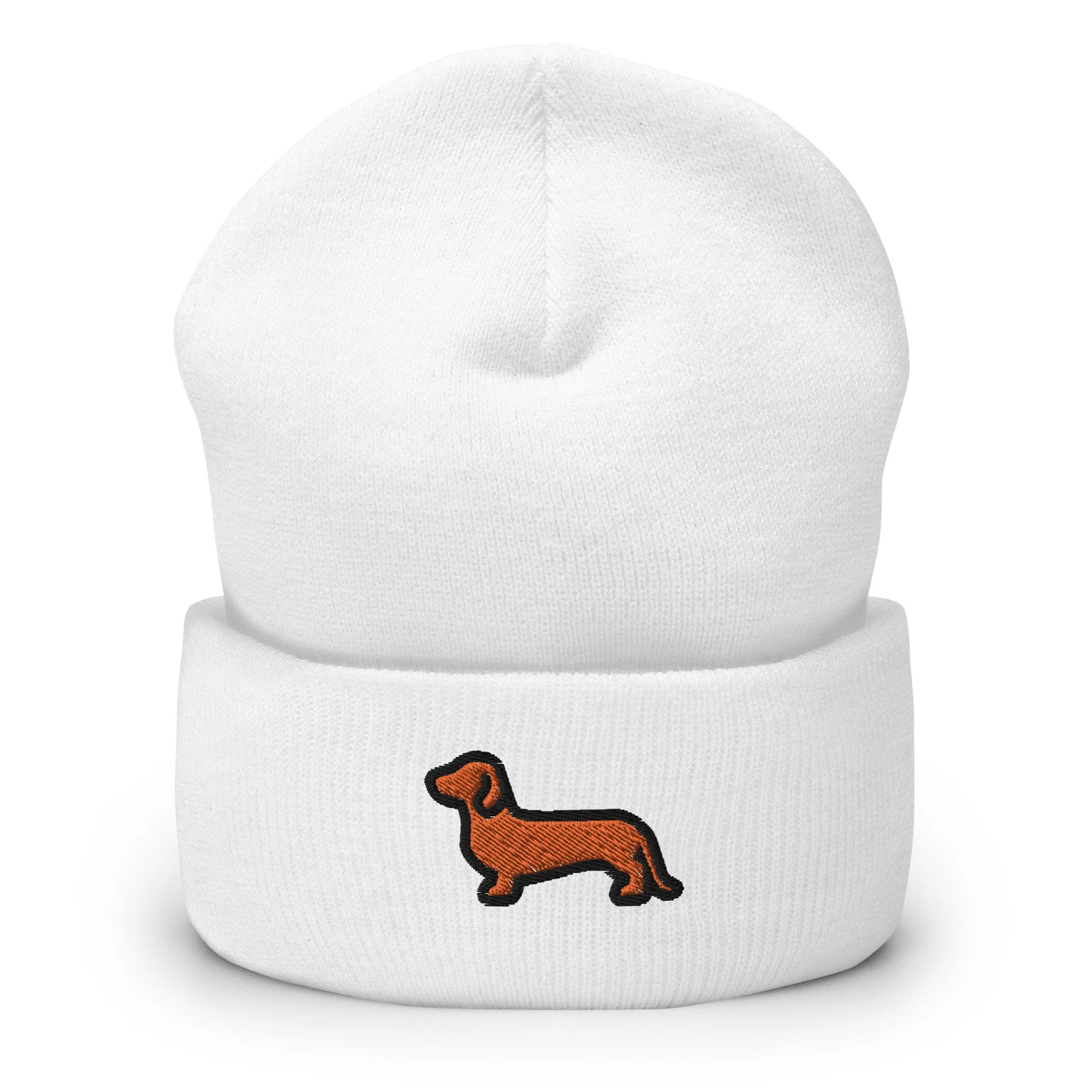 Dachshund Embroidered Beanie Winter Dog Hat Cuffed Pet Lover Gift