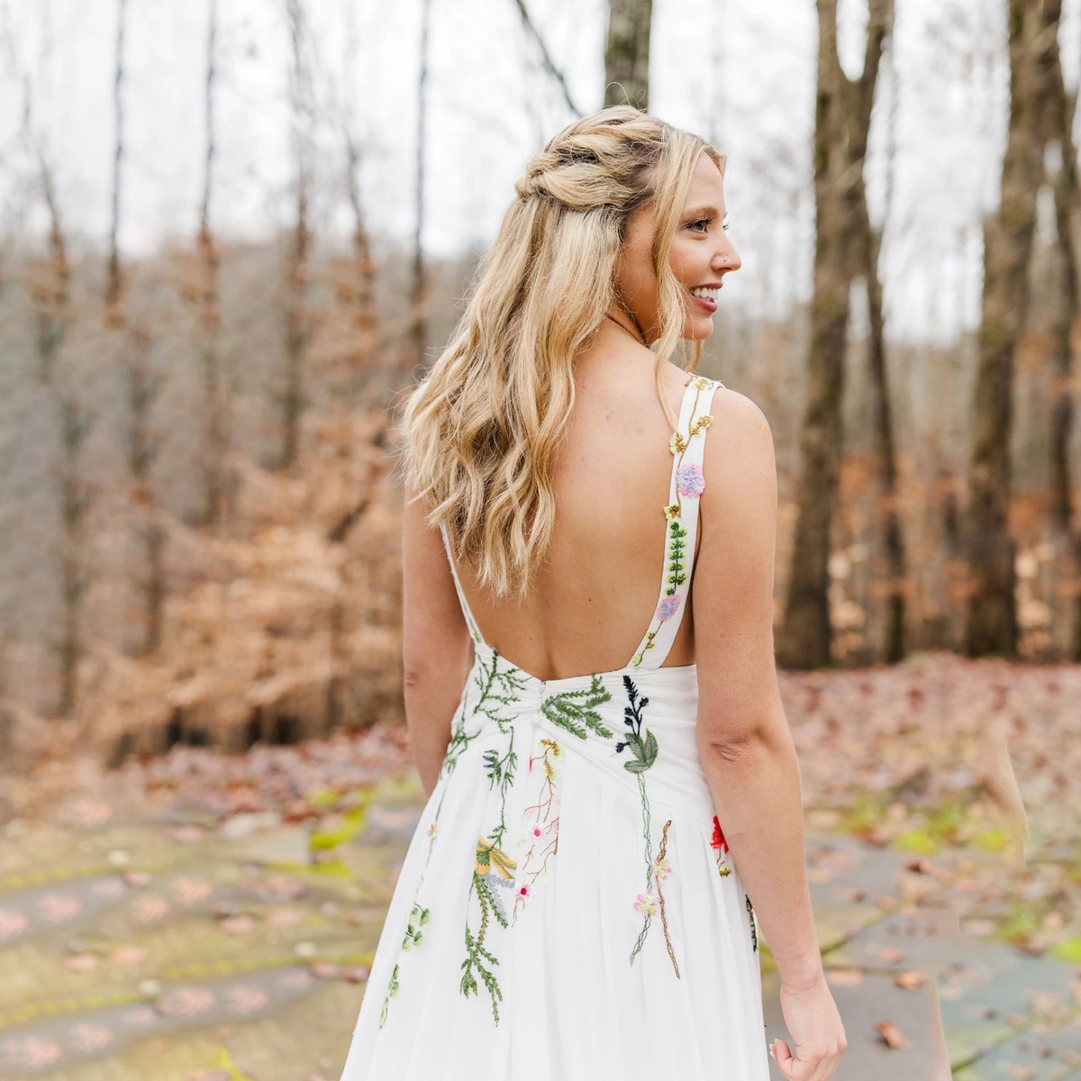 green emerald velvet dress Wildflower Romance Embroidered Maxi Dress main image 0
