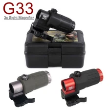 G33 3X Tactical Magnifier Sight Hunting with Switch Flip To Side QD Mount 
